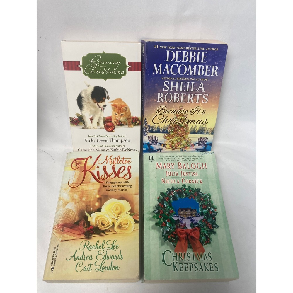 Christmas Romance 4 Book Lot 11 Stories Debbie Macomber Mary Balogh Holiday